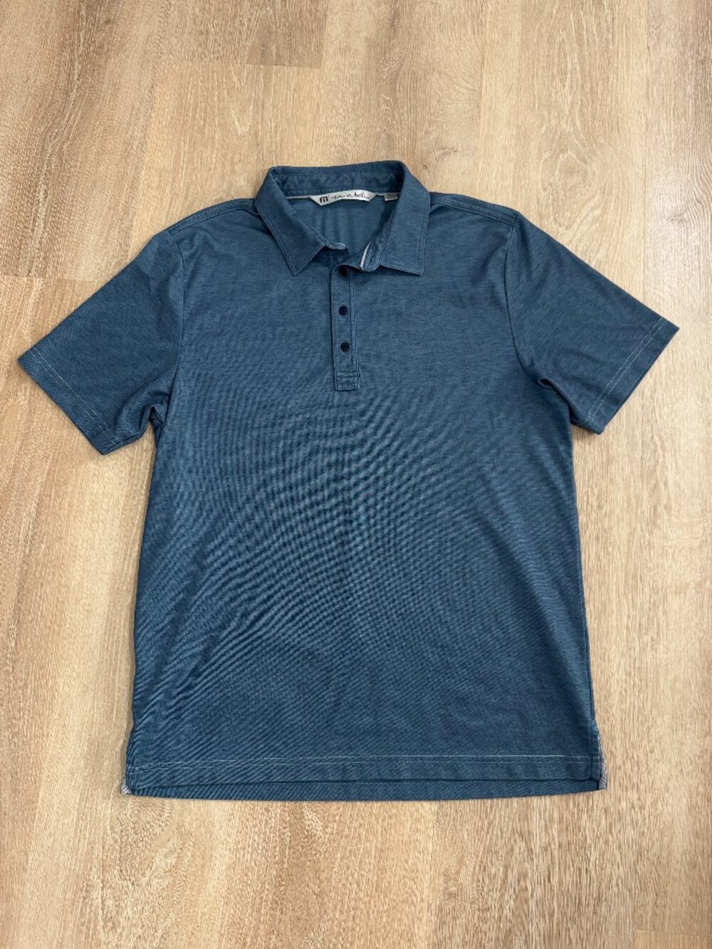 TravisMathew Men’s L Blue Heather Polo Golf Shirt